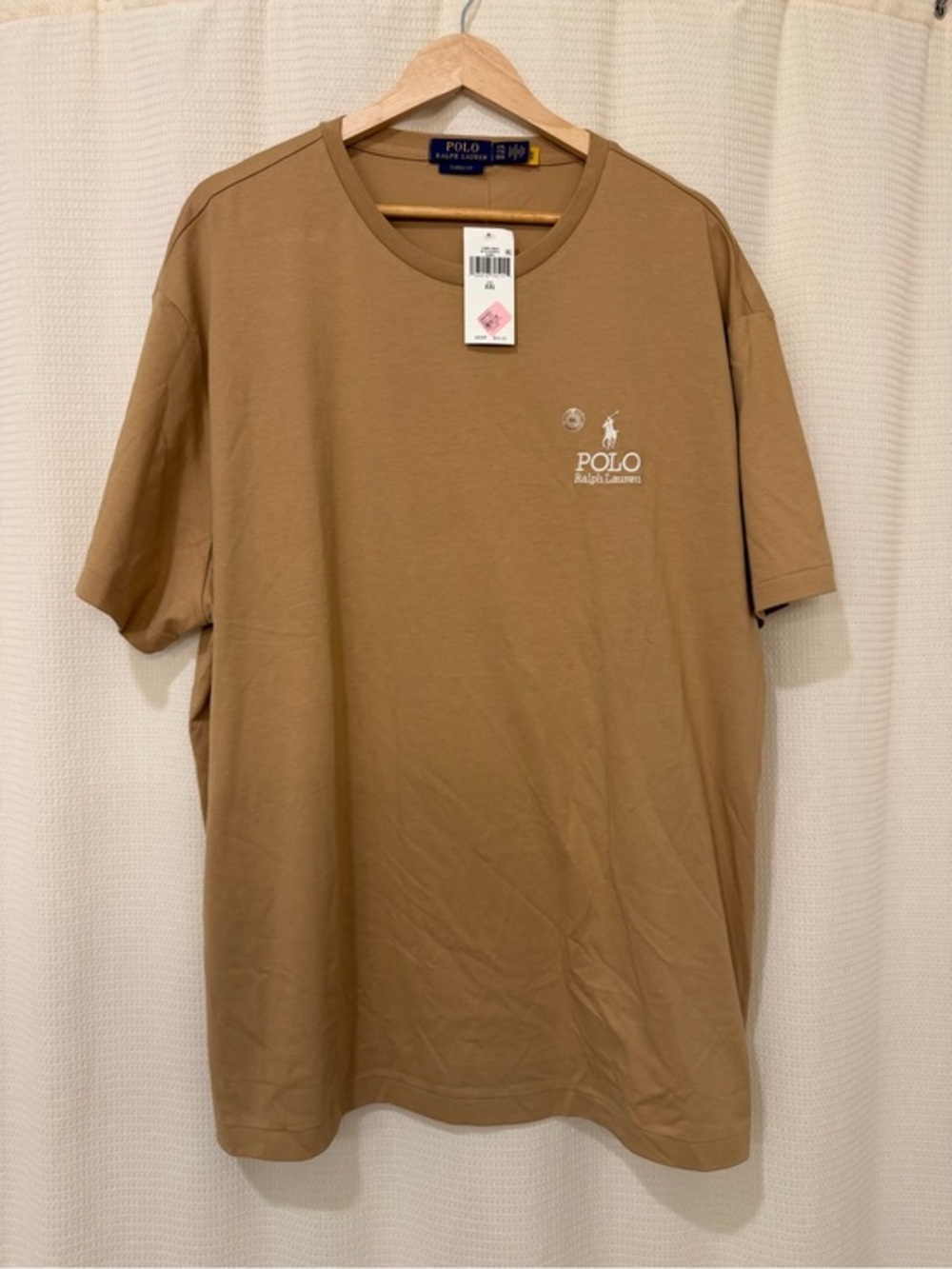 Polo Ralph Lauren Men’s Camel Logo Crew Neck T-Shirt XXL Classic Fit NWT